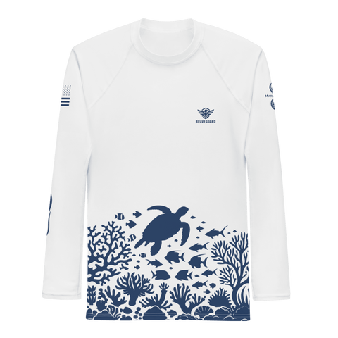 Turtle Tribe Rash Guard White - BraveGuard