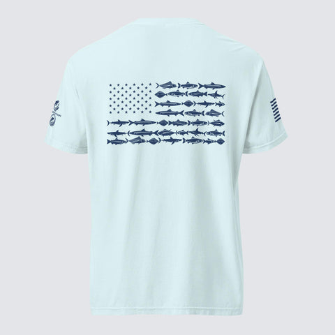 American Fish Flag Cotton Tee